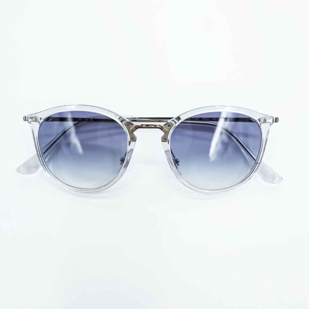 Ray-Ban ボストン サングラス シルバー クリア グラデーションレンズ RB7140 2001 49_20 150