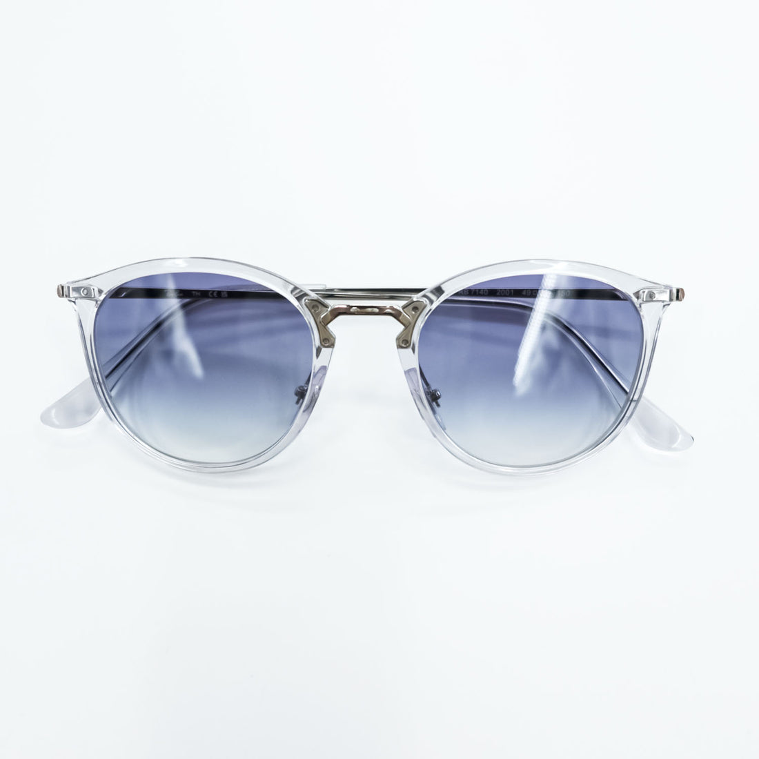 Ray-Ban ボストン サングラス シルバー クリア グラデーションレンズ RB7140 2001 49_20 150