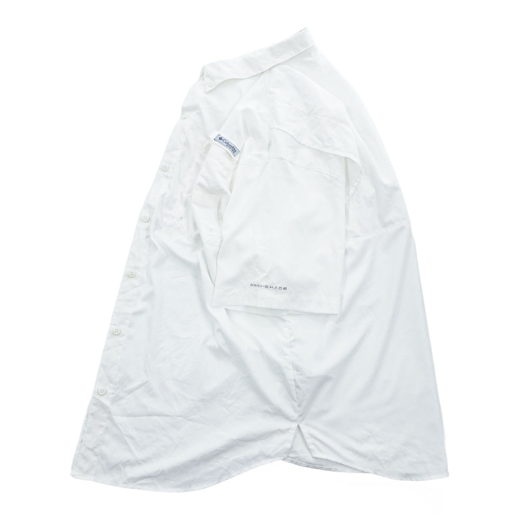 Columbia PFG TAMIAMI 2 半袖 フィッシングシャツ XL ホワイト メッシュ リップストップ OMNI-WICK 吸湿速乾 ボタンダウン FM7266