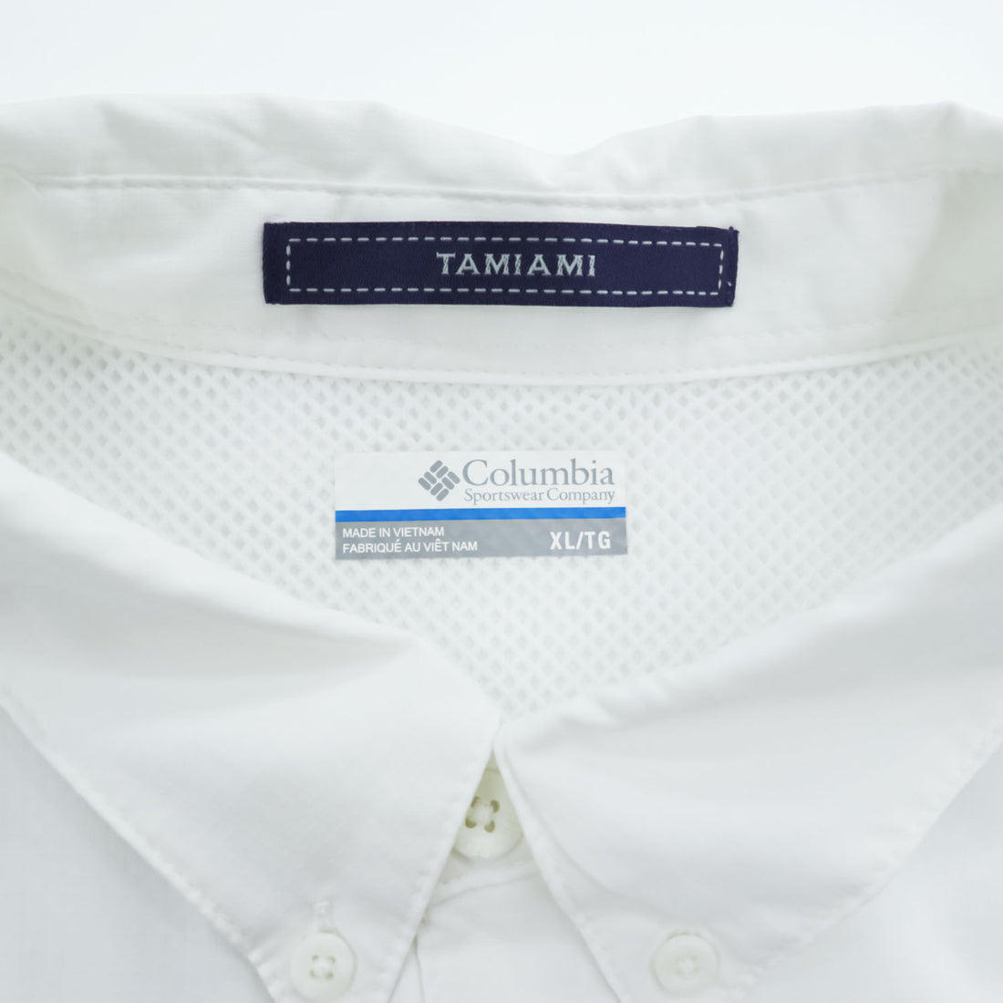 Columbia PFG TAMIAMI 2 半袖 フィッシングシャツ XL ホワイト メッシュ リップストップ OMNI-WICK 吸湿速乾 ボタンダウン FM7266