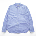 J.CREW 2-PLY 100% コットン 長袖 ボタンダウンシャツ M ライトブルー COTTON
