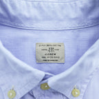 J.CREW 2-PLY 100% コットン 長袖 ボタンダウンシャツ M ライトブルー COTTON