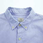 J.CREW 2-PLY 100% コットン 長袖 ボタンダウンシャツ M ライトブルー COTTON