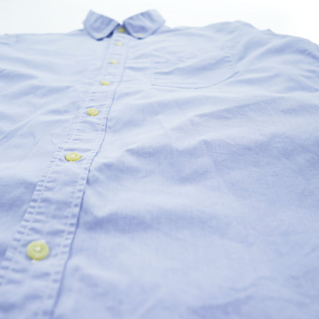J.CREW 2-PLY 100% コットン 長袖 ボタンダウンシャツ M ライトブルー COTTON