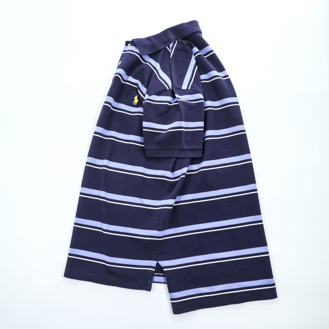 Polo Ralph Lauren 90年代 ヴィンテージ ボーダー ポロシャツ M ネイビー ブルー CUSTOM FIT 鹿の子