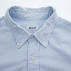 MOAT SURF & TAILOR 長袖 オックスフォード シャツ M サックスブルー ボタンダウン 胸ポケット