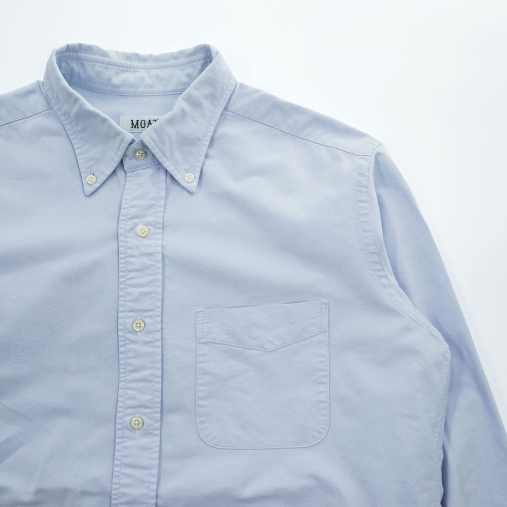 MOAT SURF & TAILOR 長袖 オックスフォード シャツ M サックスブルー ボタンダウン 胸ポケット