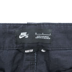 Nike SB Ripstop Cargo Pants Black Stretch Cotton Skateboarding Trousers Men W36 Drawcord Hem