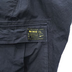 Nike SB Ripstop Cargo Pants Black Stretch Cotton Skateboarding Trousers Men W36 Drawcord Hem