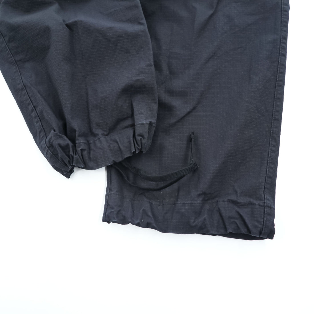Nike SB Ripstop Cargo Pants Black Stretch Cotton Skateboarding Trousers Men W36 Drawcord Hem