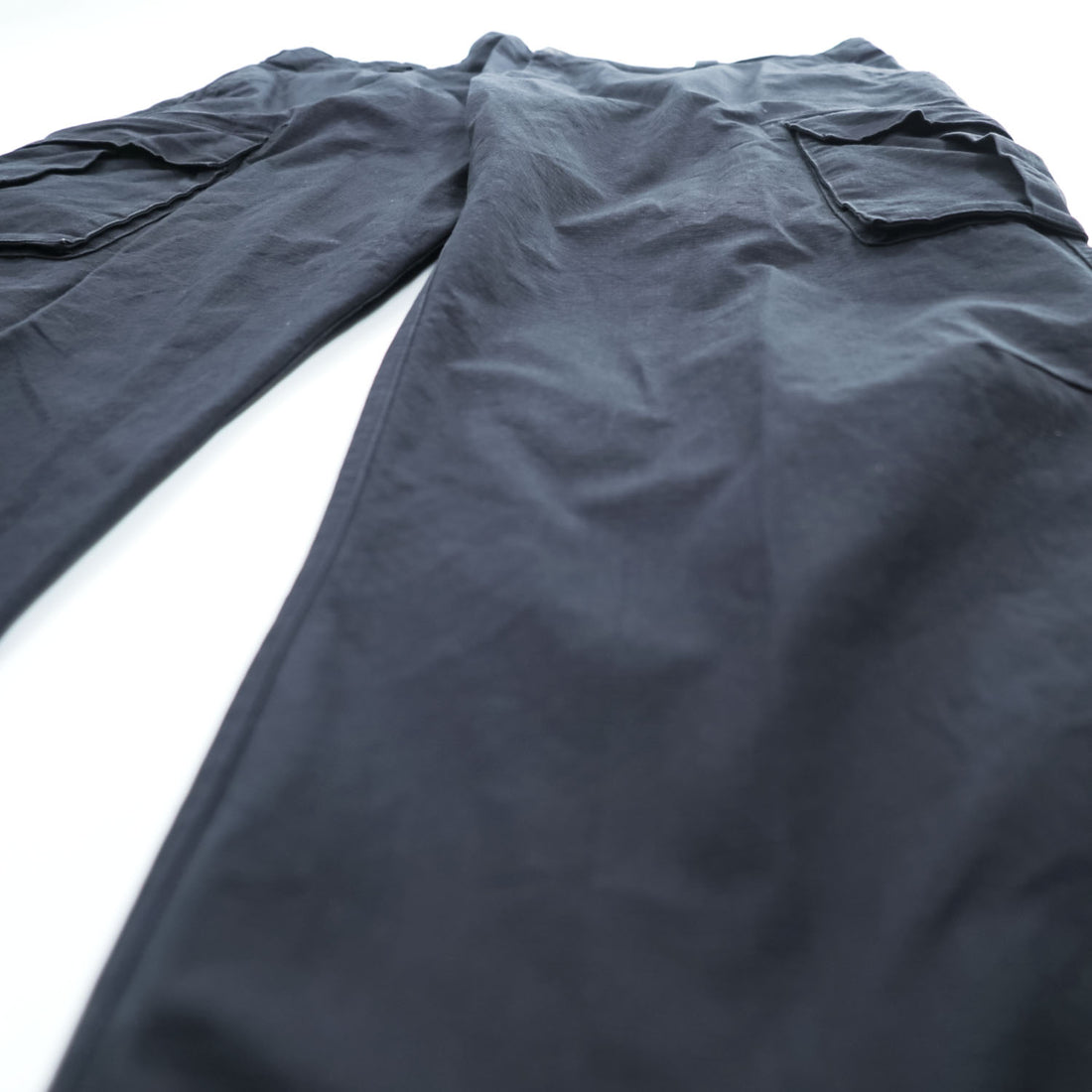 Nike SB Ripstop Cargo Pants Black Stretch Cotton Skateboarding Trousers Men W36 Drawcord Hem