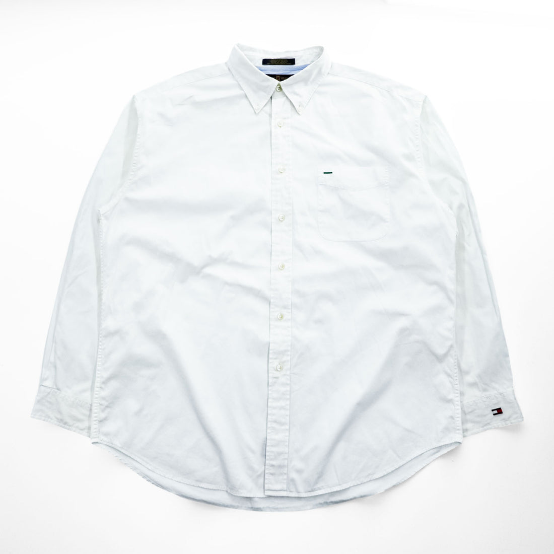TOMMY HILFIGER 90年代 ヴィンテージ 長袖 オックスフォード シャツ XL ホワイト ボタンダウン