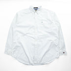 TOMMY HILFIGER 90年代 ヴィンテージ 長袖 オックスフォード シャツ XL ホワイト ボタンダウン