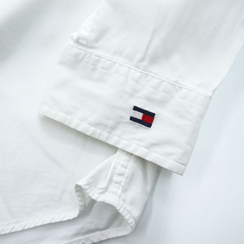 TOMMY HILFIGER 90年代 ヴィンテージ 長袖 オックスフォード シャツ XL ホワイト ボタンダウン
