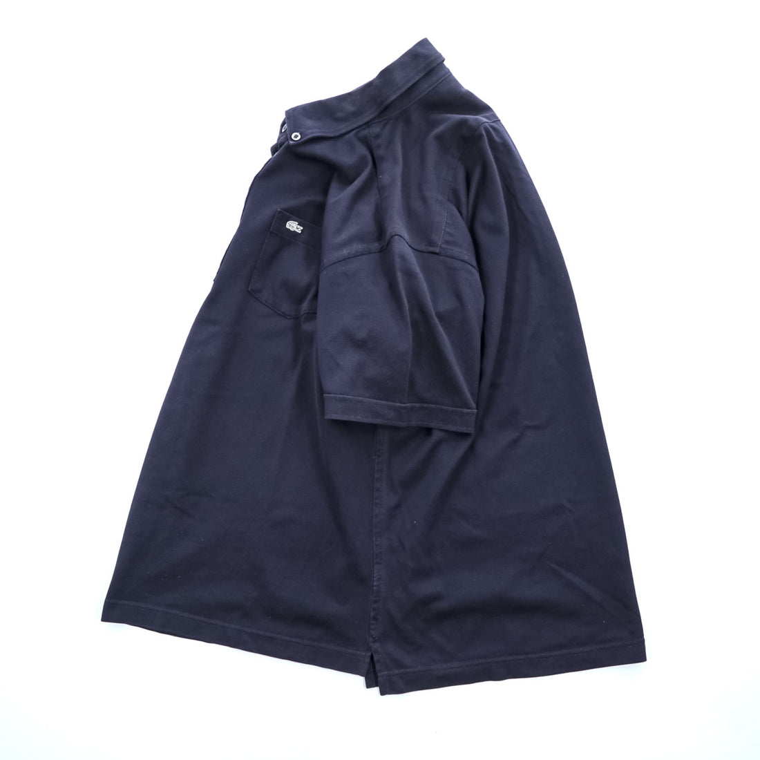 LACOSTE 日本製 ポロシャツ L ネイビー ワンポイントロゴ BD BIZ S/S POLO SHIRT ボタンダウン 鹿の子 KH701E