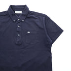 LACOSTE 日本製 ポロシャツ L ネイビー ワンポイントロゴ BD BIZ S/S POLO SHIRT ボタンダウン 鹿の子 KH701E