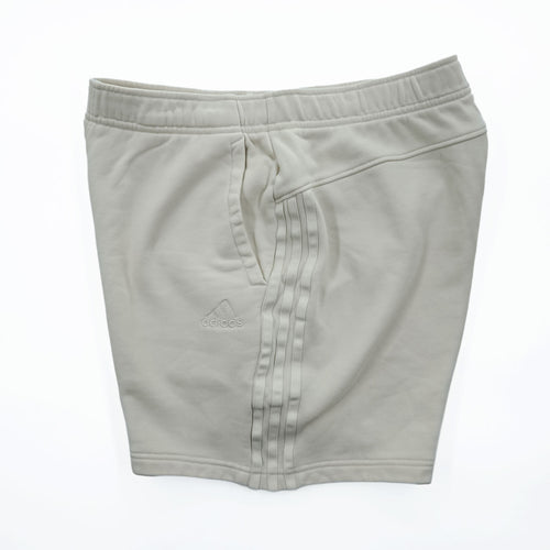 adidas KUE44 IT0917 3-Stripes Sweat Shorts Ivory Cotton Fleece Shorts Asia XL Made in Vietnam