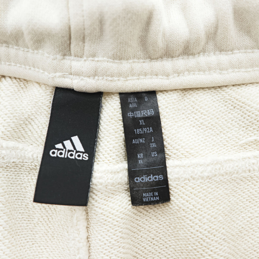 adidas KUE44 IT0917 3-Stripes Sweat Shorts Ivory Cotton Fleece Shorts Asia XL Made in Vietnam