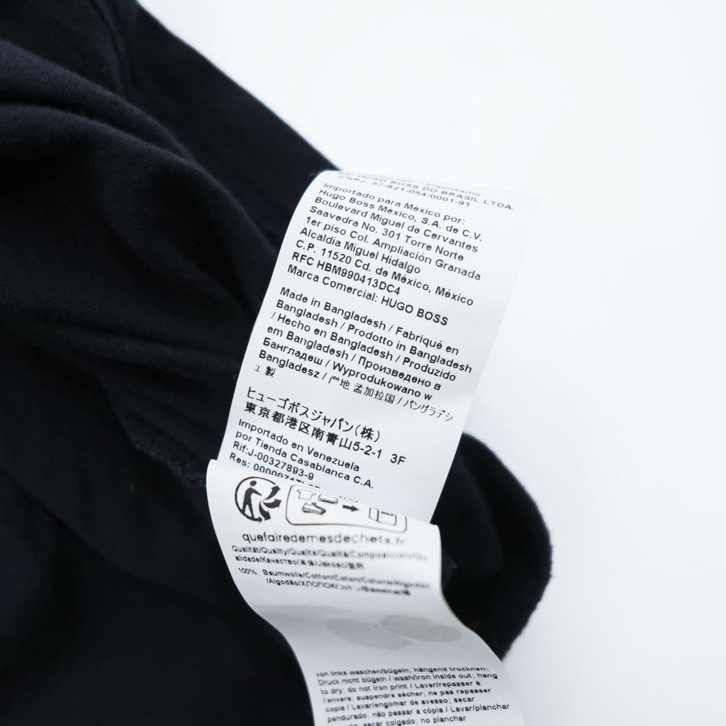 HUGO BOSS クルーネック Tシャツ XXL ブラック ワンポイントロゴ コットン