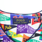 Polo Ralph Lauren ポロベア ベースボールシャツ 半袖シャツ L マルチカラー 総柄 ペナント