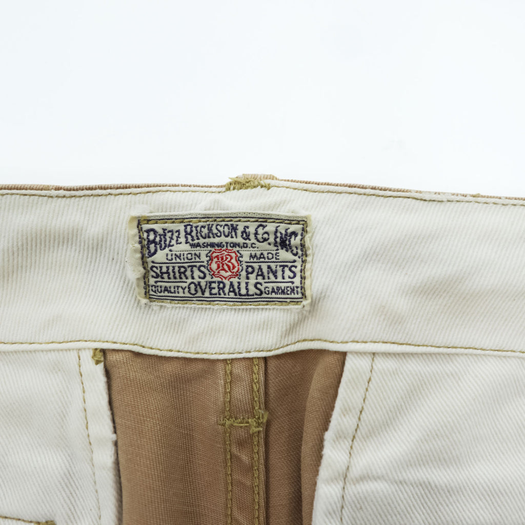 BUZZ RICKSON'S Japan-Made Chino Pants, Size M, Beige, Hand-Painted Chinos, BEAMS Exclusive, BR41013