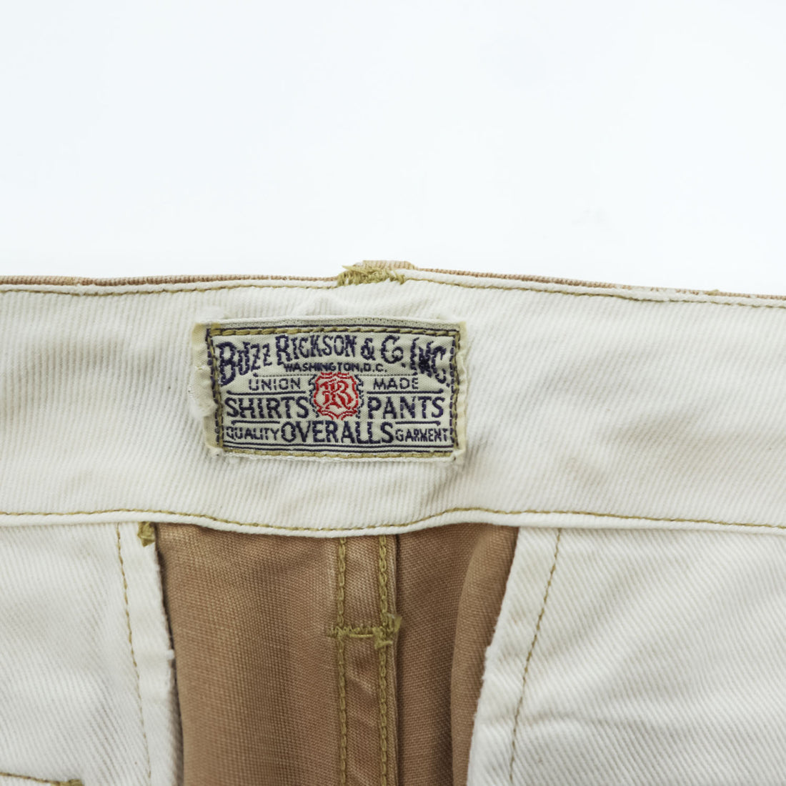 BUZZ RICKSON'S Japan-Made Chino Pants, Size M, Beige, Hand-Painted Chinos, BEAMS Exclusive, BR41013
