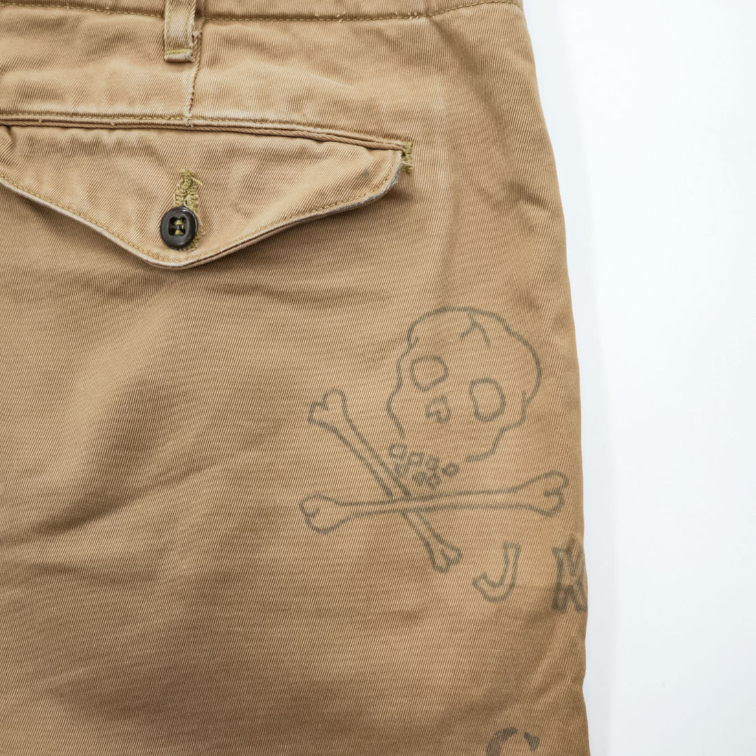 BUZZ RICKSON'S Japan-Made Chino Pants, Size M, Beige, Hand-Painted Chinos, BEAMS Exclusive, BR41013