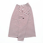 SAINT JAMES Ouessant Breton Shirt White Bordeaux Red Stripe Boat Neck Long Sleeve France Made Cotton Size T4 M