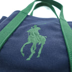 Ralph Lauren ビッグポニー 刺繍 トートバッグ グリーン ネイビー キャンバス