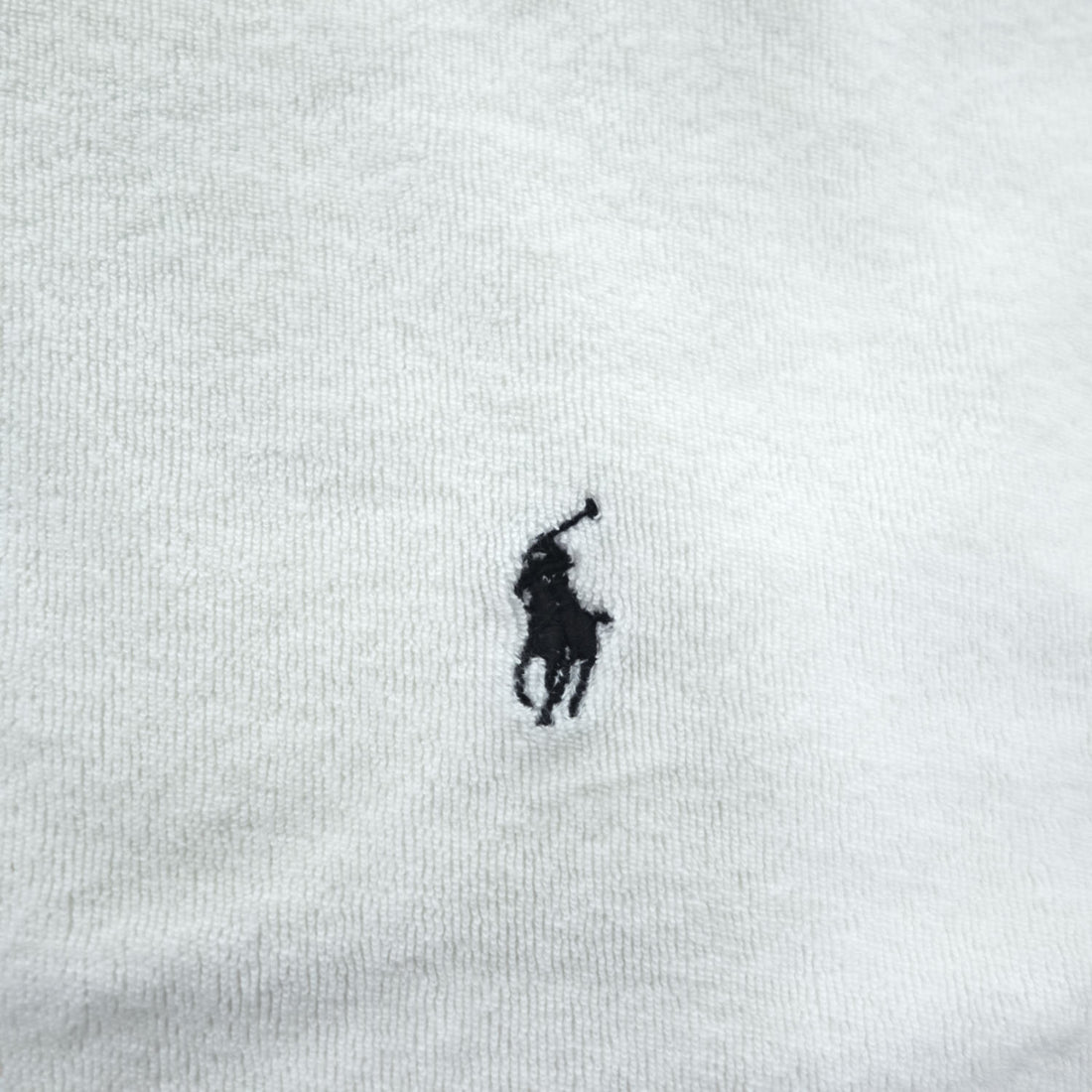 Polo Ralph Lauren 90年代 ヴィンテージ パイル地 ポロシャツ L ホワイト スモールポニー ロゴ 刺繍