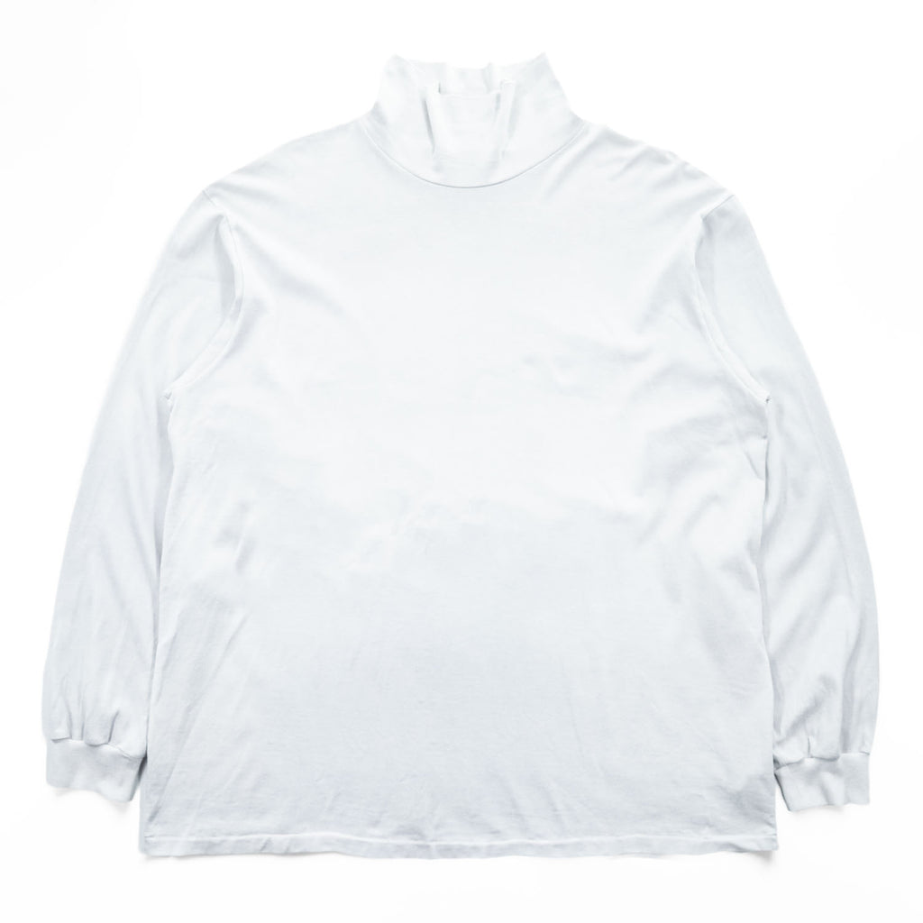AURALEE 日本製 ハイネックカットソー LUSTER PLAITING HI NECK L/S TEE L ホワイト 24AW A00P03GT