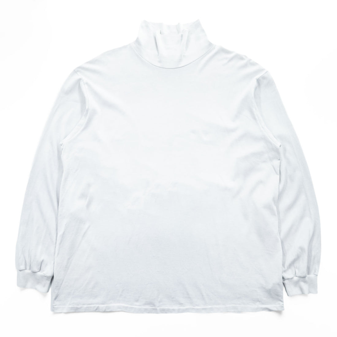 AURALEE 日本製 ハイネックカットソー LUSTER PLAITING HI NECK L/S TEE L ホワイト 24AW A00P03GT