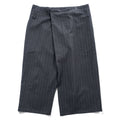 LIMI feu ( YOHJI YAMAMOTO ) 日本製 ラップ サルエル ワイドパンツ S グレー ストライプ LN-P32-105
