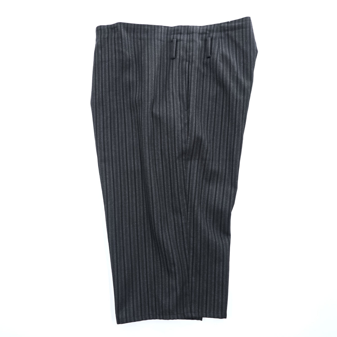 LIMI feu ( YOHJI YAMAMOTO ) 日本製 ラップ サルエル ワイドパンツ S グレー ストライプ LN-P32-105