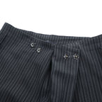 LIMI feu ( YOHJI YAMAMOTO ) 日本製 ラップ サルエル ワイドパンツ S グレー ストライプ LN-P32-105