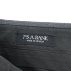 JOS.A.BANK スラックス ドレスパンツ L グレー ヘリンボーン 2タック プリーツ サスペンダーボタン