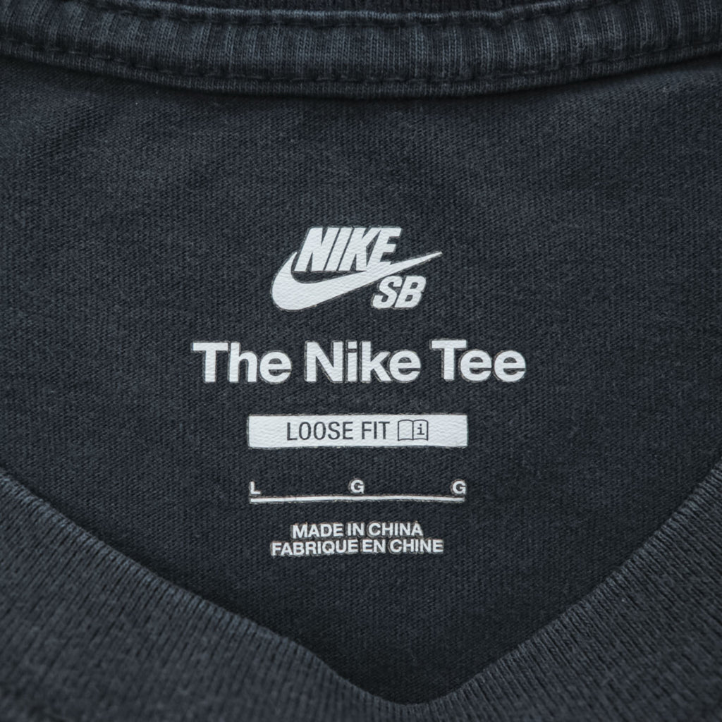 NIKE SB クルーネック Tシャツ L ブラック ワンポイントロゴ LOOSE FIT コットン