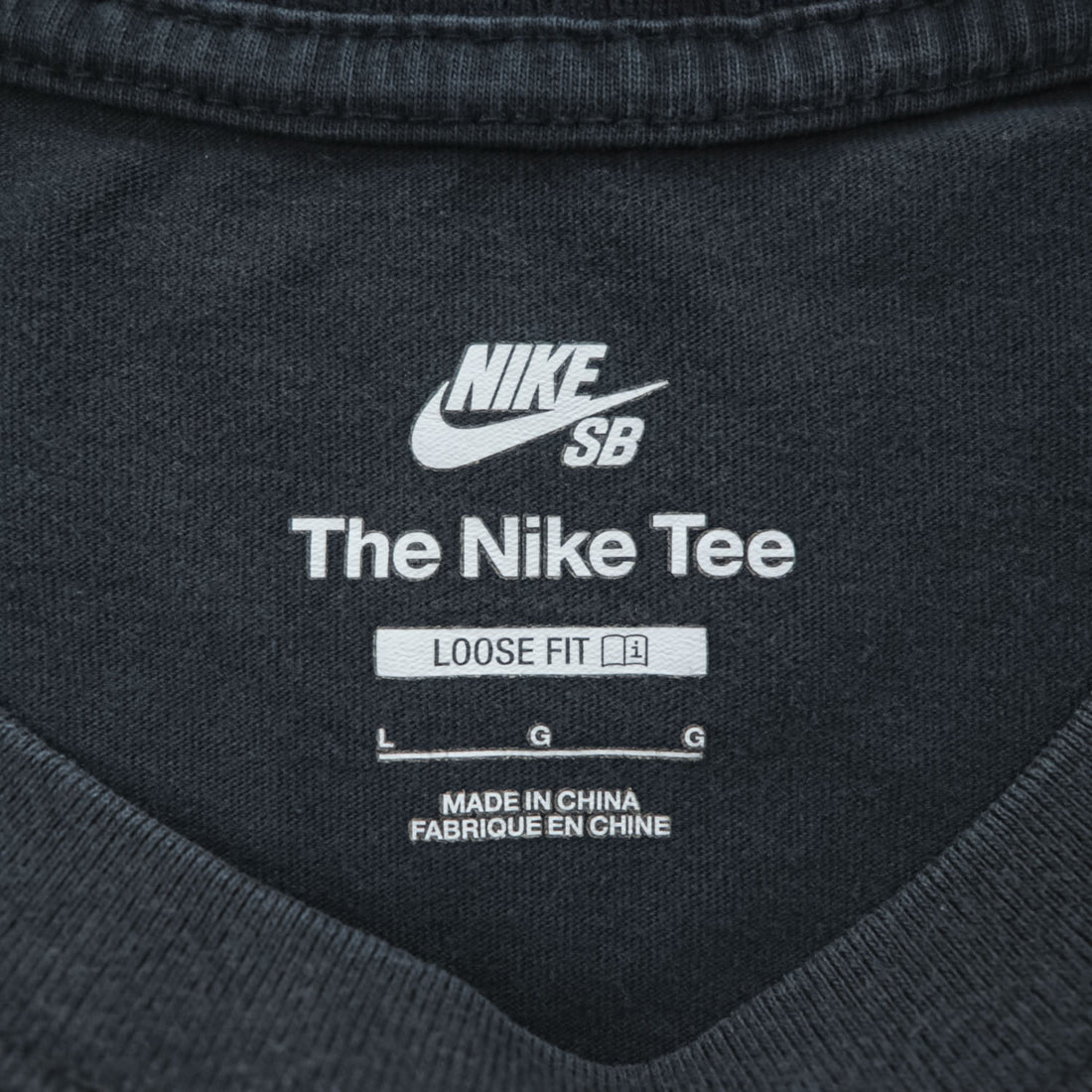 NIKE SB クルーネック Tシャツ L ブラック ワンポイントロゴ LOOSE FIT コットン