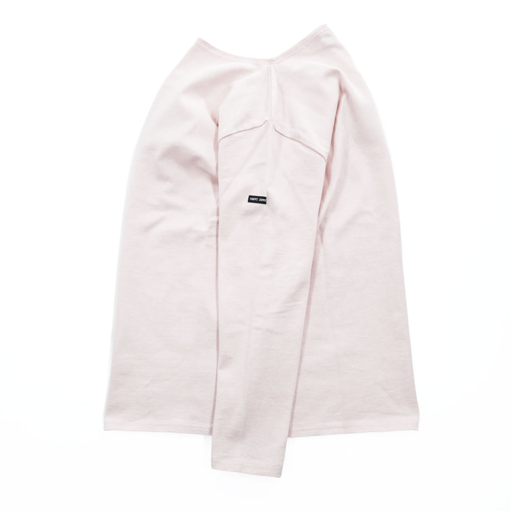 SAINT JAMES フランス製 バスクシャツ 長袖 ロングスリーブ Tシャツ M ライトピンク ボートネック
