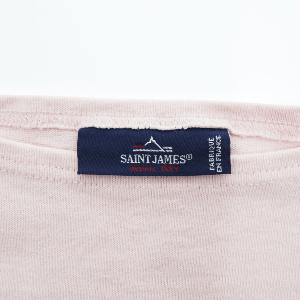SAINT JAMES フランス製 バスクシャツ 長袖 ロングスリーブ Tシャツ M ライトピンク ボートネック