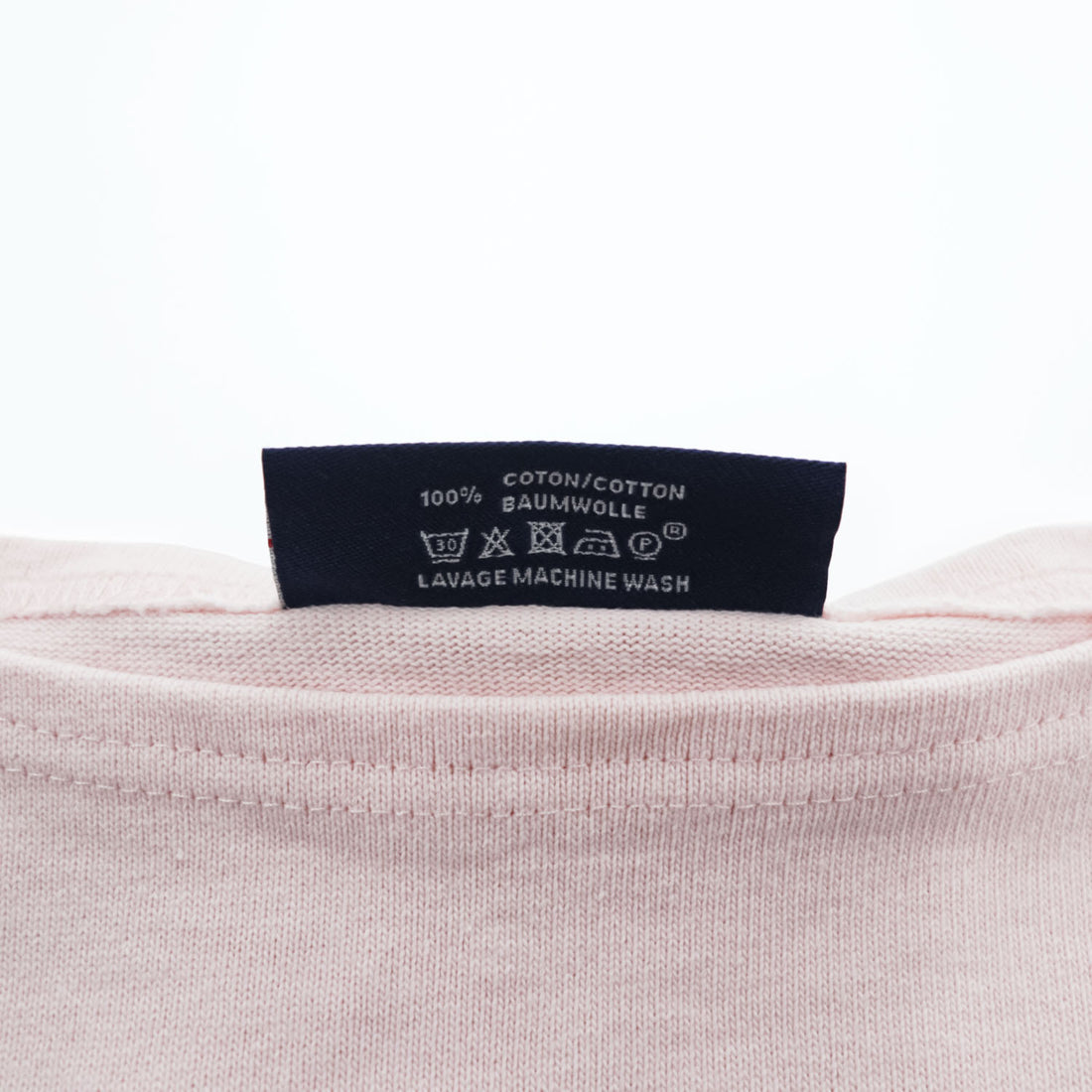 SAINT JAMES フランス製 バスクシャツ 長袖 ロングスリーブ Tシャツ M ライトピンク ボートネック