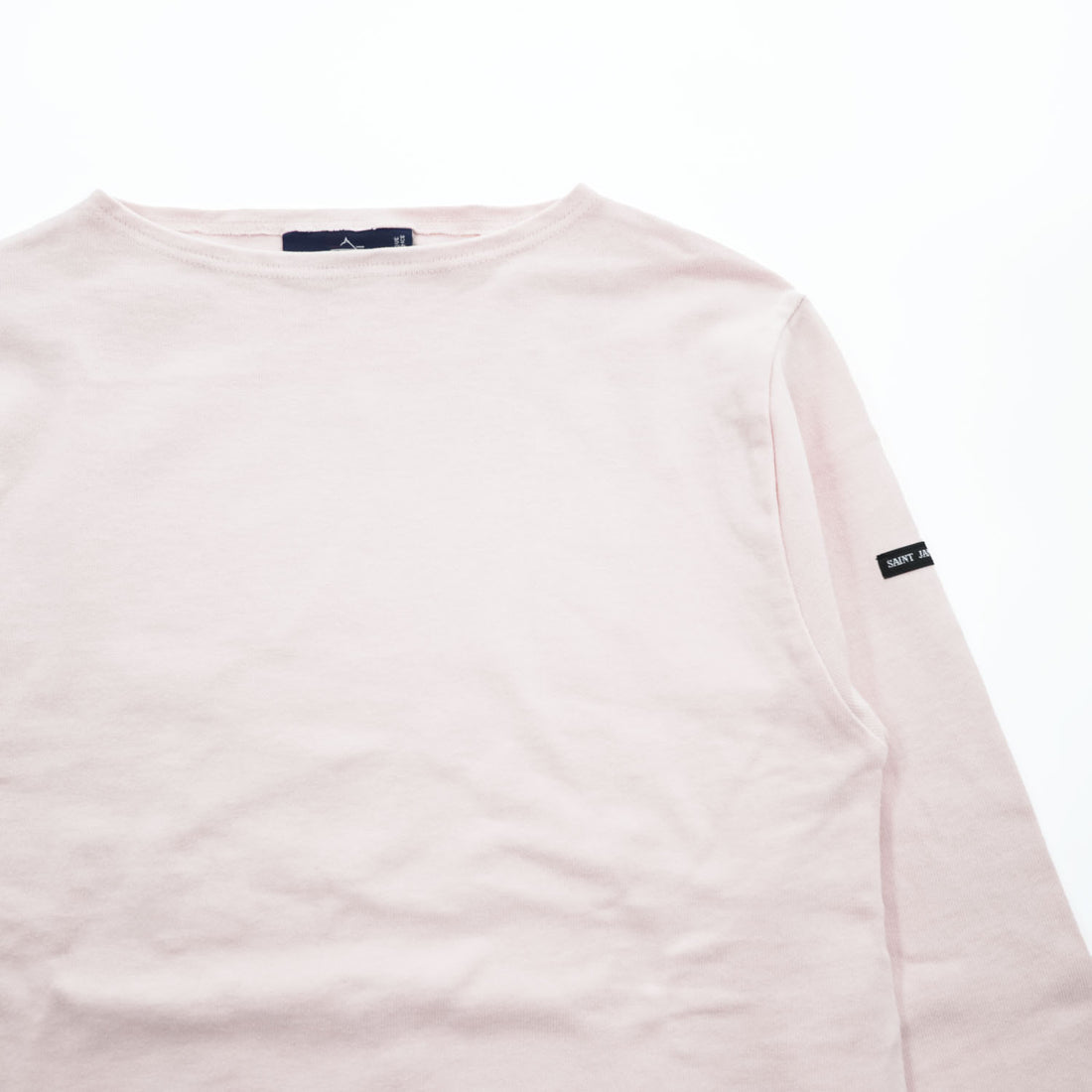 SAINT JAMES フランス製 バスクシャツ 長袖 ロングスリーブ Tシャツ M ライトピンク ボートネック