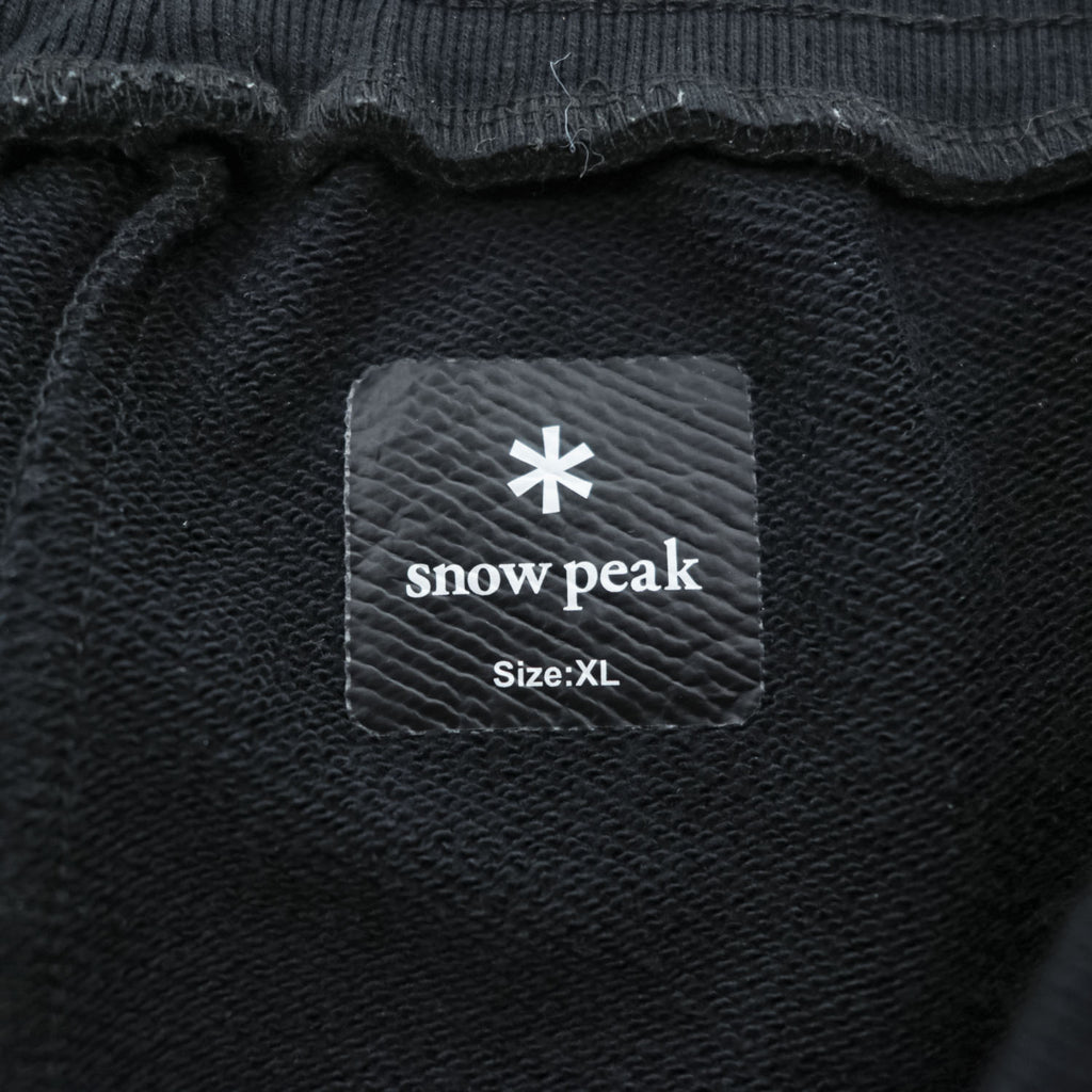 snow peak  スウェットパンツ PRINTED LOGO SWEAT PANTS XL ブラック SPS-PA-21SU001
