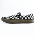 VANS チェッカー スリッポン CHECKER SLIP ON スニーカー 26cm ブラック ホワイト フラッグチェック ガムソール キャンバス V98CL