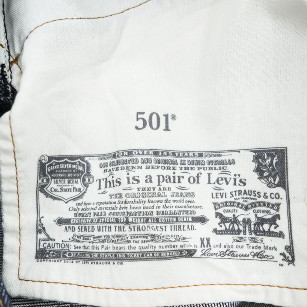 Levi's 501 USAモデル リジッド デニムパンツ ジーンズ XL インディゴ 濃紺 ボタンフライ 00501-0000