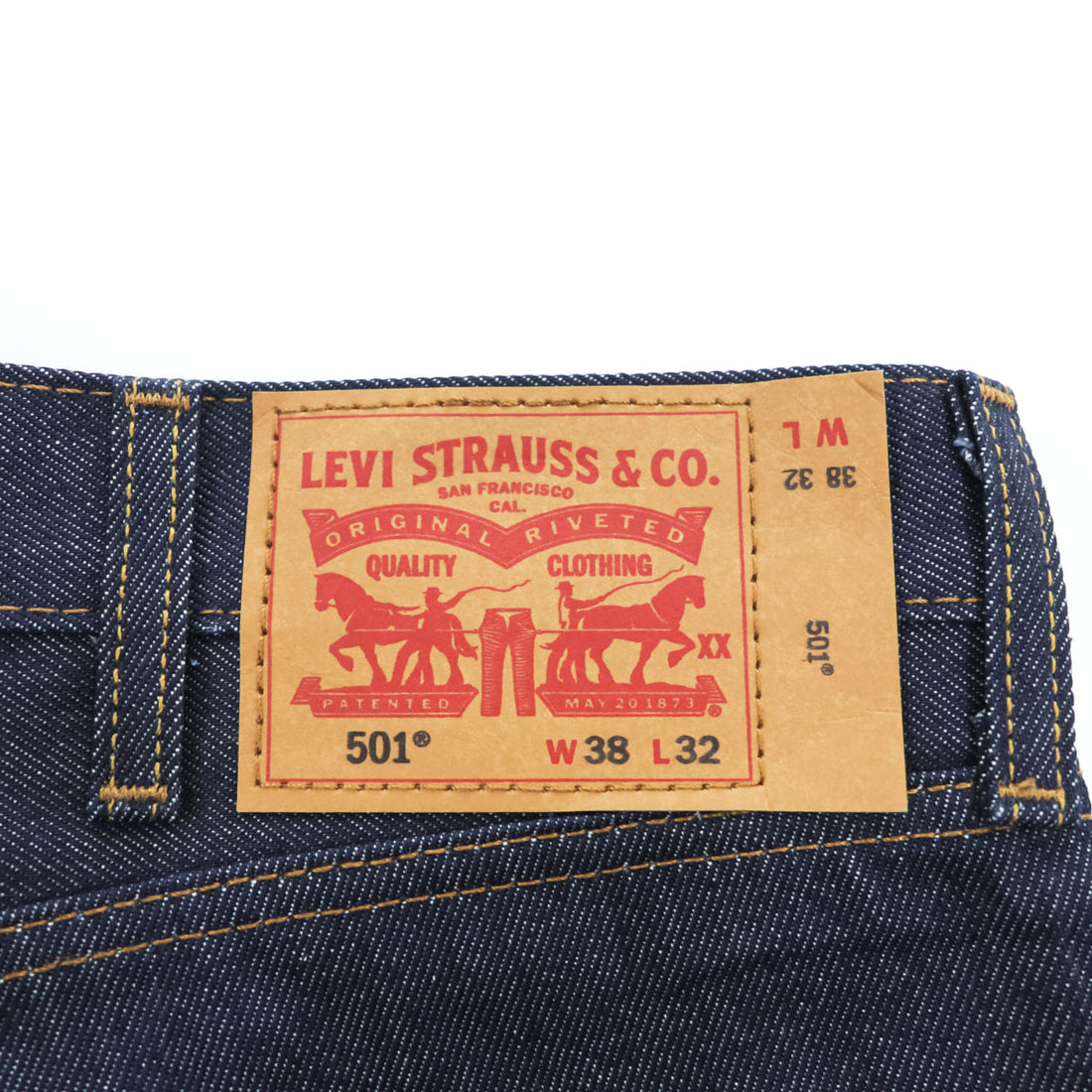 Levi's 501 USAモデル リジッド デニムパンツ ジーンズ XL インディゴ 濃紺 ボタンフライ 00501-0000