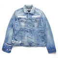 DIESEL デニムジャケット Gジャン L ブルー NHILL-TM ダメージ加工 バンダナ柄 リフレクター 00SSN60077W