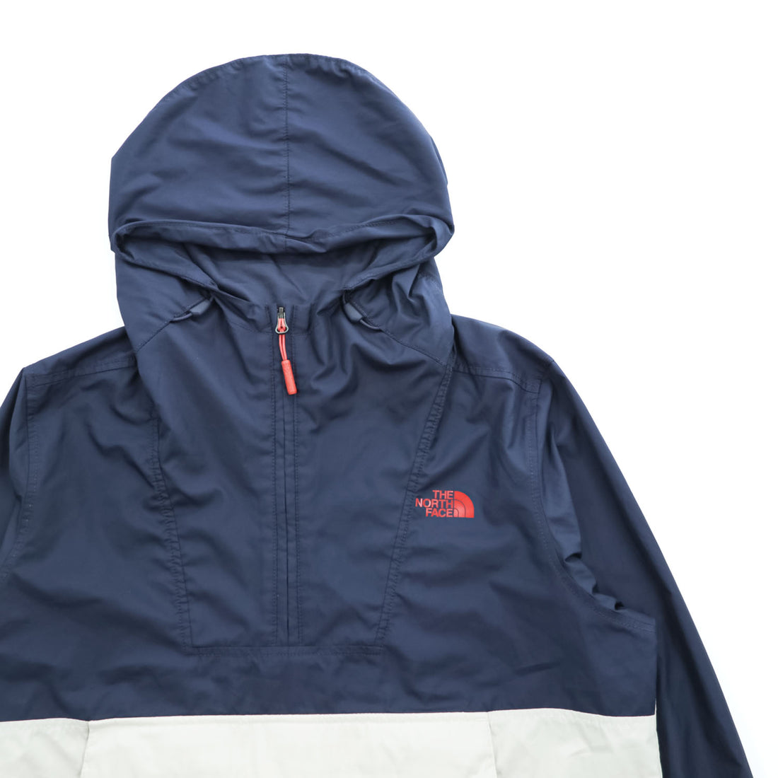 THE NORTH FACE ハーフジップ WINDWALL Fanorak アノラックパーカー XS リップストップ ドローコード パッカブル カンガルーポケット NF0A3FZS