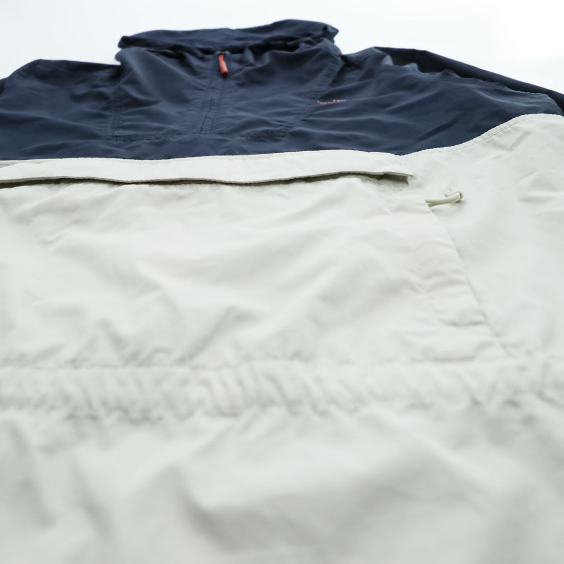 THE NORTH FACE ハーフジップ WINDWALL Fanorak アノラックパーカー XS リップストップ ドローコード パッカブル カンガルーポケット NF0A3FZS