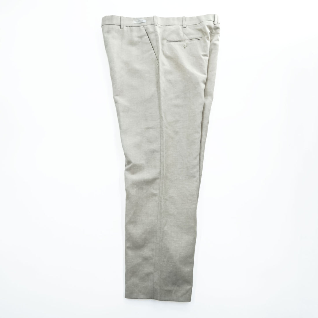 PERRY ELLIS PORTFOLIO リネン スラックス パンツ 36×30 ナチュラル ベージュ FOLIO-FLEX CLASSIC FIT